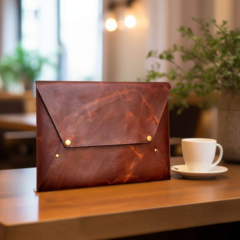 Custom Handcrafted Leather MacBook Sleeve